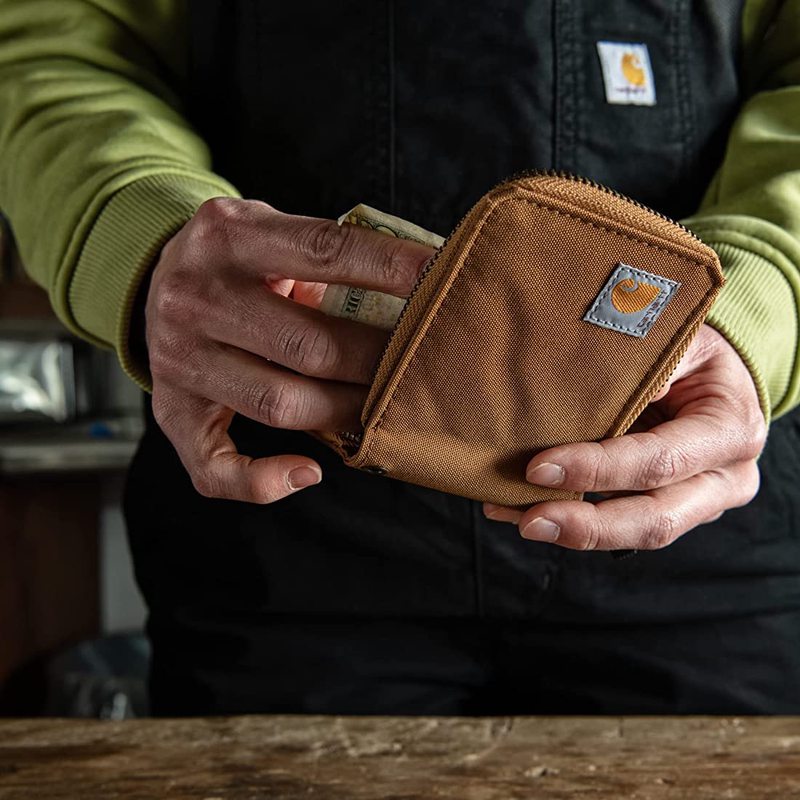 Carhartt B0000237 Carhartt Nylon Canvas Zipper Id Bag Card Holder Waterproof and Moisture-Proof Wallet Imported