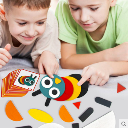 Monshi Teaching Aids Early Teaching Smart Board Intelligence Puzzle Building Blocks Children's Toys Puzzle originated from European parenting expert Recommended