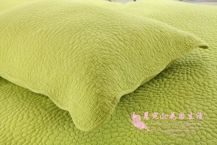 Chất liệu cotton in màu chính hãng được giặt chăn bông phủ chăn ba mảnh, chăn bông đơn giản drap nệm