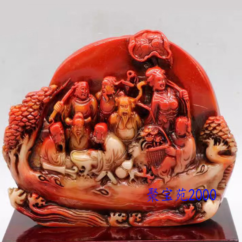 中国　玉石寿山石彫刻　果実　置物　C　R6808E 中国 玉石寿山石彫刻 果実 置物 C R6808E - メルカリ