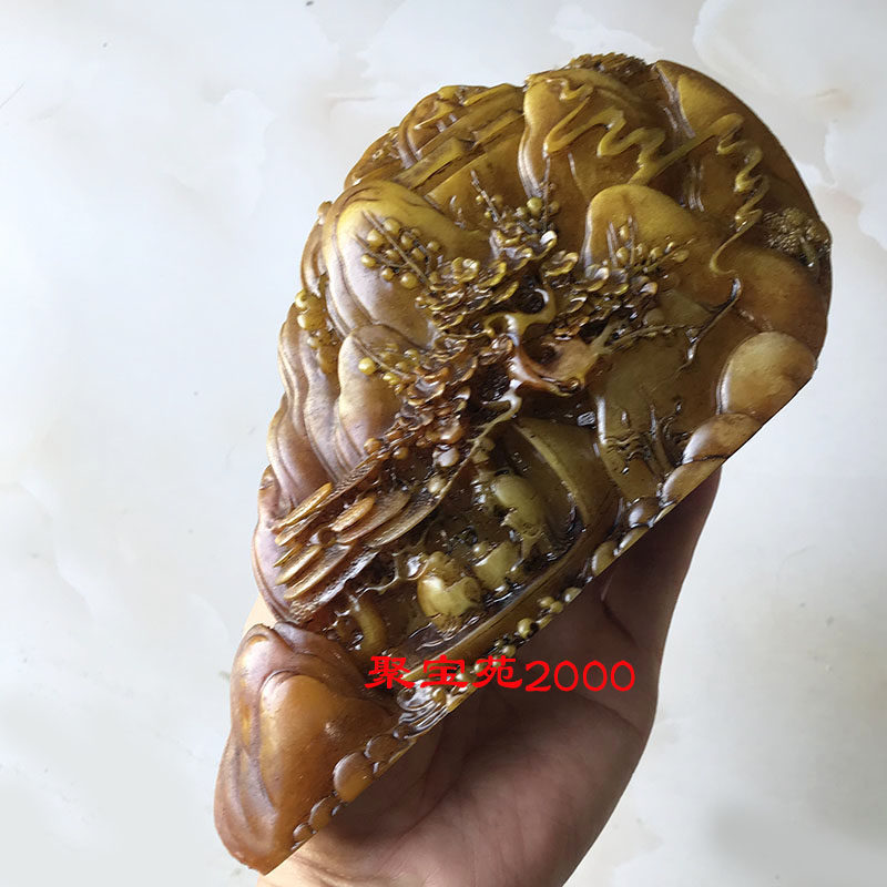 寿山石老人は山水家居玉器工芸品を並べています8 2025爆款中式家居好物推荐｜寿山石山水摆件田黄石黄龙玉精雕山子玉摆饰