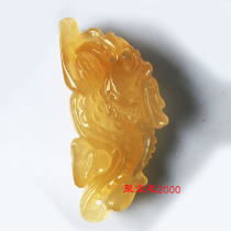 Natural yellow dragon jade carved three-dimensional dragon pendant for men and women yellow jade dragon pendant jade zodiac dragon necklace pendant jade pendant