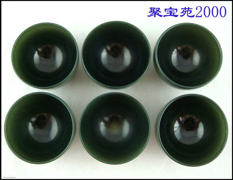 Xinjiang and Tian jade tea cup Qingyu liquor cup jade wine glass of jade bowls qigong fu tea cup tea bowl