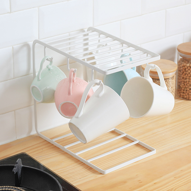 zakka Kitchen hanging cup drain rack Coffee cup rack Storage rack Cup dish rack cutlery display rack Storage rack