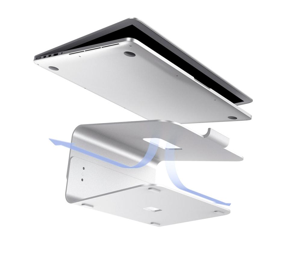 IQUNIX nhôm Macbook Pro đứng làm mát máy tính xách tay tăng quy định của Apple E-Stand - Phụ kiện máy tính xách tay miếng dán màn hình laptop chống nhìn trộm 14 inch