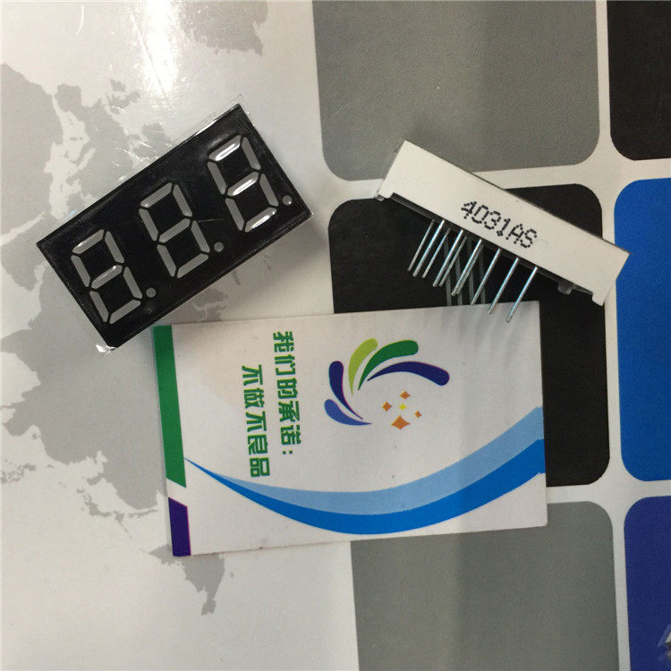 LED glow tube red light display 3 bits 0 4 inches 3 0 4 ultra bright red coyin 4031AS