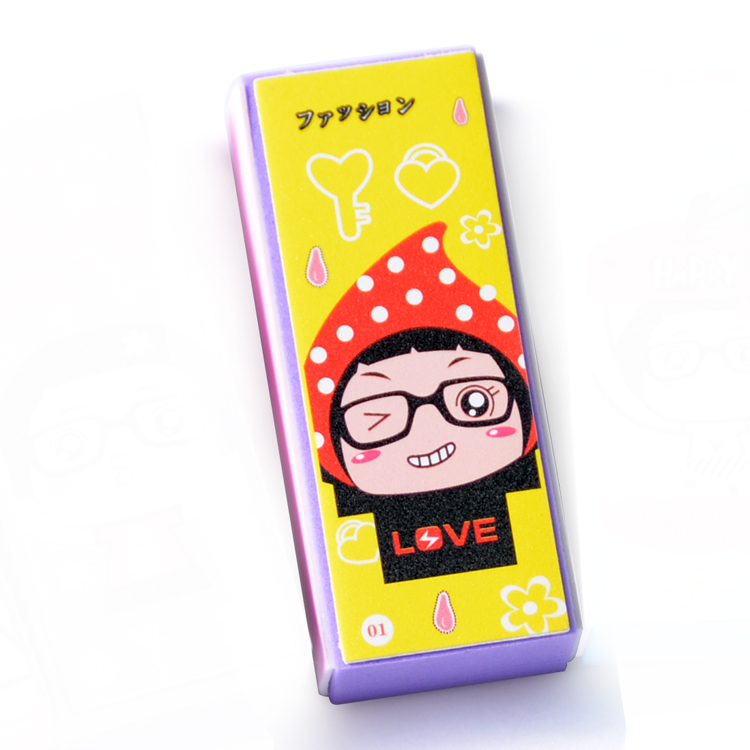 BK美甲四面指甲抛光块 美甲抛光棉豆腐块 修甲工具 抛光棉