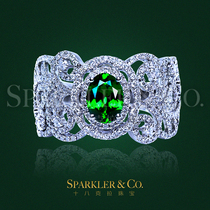 18 karat jewellery (custom) natural sand Fry diamond chain link wide 18K gold women