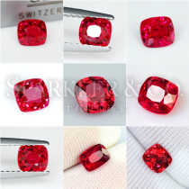 Natural Myanmar Bright Red Jedi Spinel Bare Stone Colored Gemstone custom ring ring face pendant bracelet