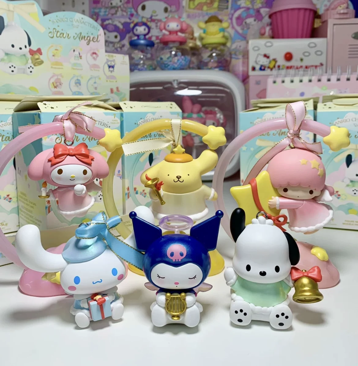 Оригинальная Spot: названия Чуанг Юпинo MINISO Санли Звёзды Желания Ангел Свет Свет слепая коробка Tide Gifts