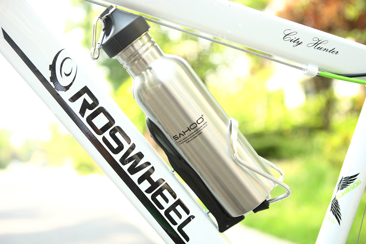 Lexuan's SAHOO bicycle sports bottle 304 stainless steel outdoor riding portable 750ml
