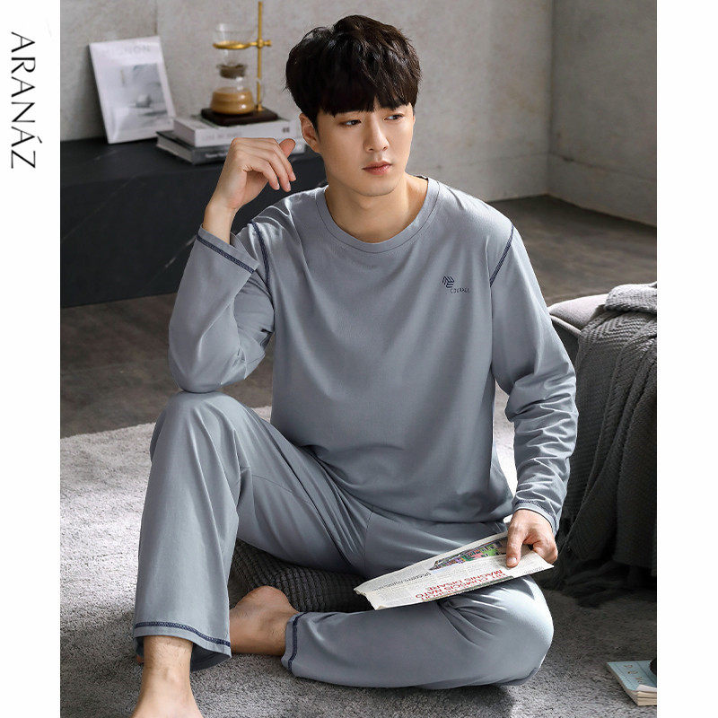 Modal pajamas men's spring and autumn 2022 new winter thin section long-sleeved men's comfortable large size homewear suit