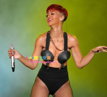 European and American nightclub stage Rihanna with the same cotton high waist high fork shorts dance leggings singer DS performance suit