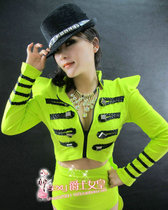 New team jazz dance group performance Nightclub sexy adult thin magician tuxedo performance costume