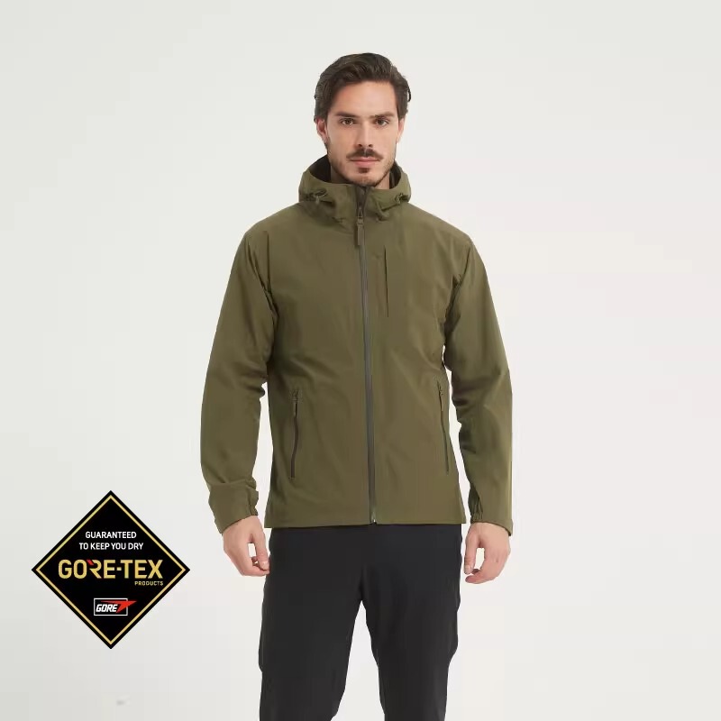 Jordon Gore-Tex Windproof, Rainproof, Breathable Outdoor Commuting Hooded Gt Meri Jacket 1019C