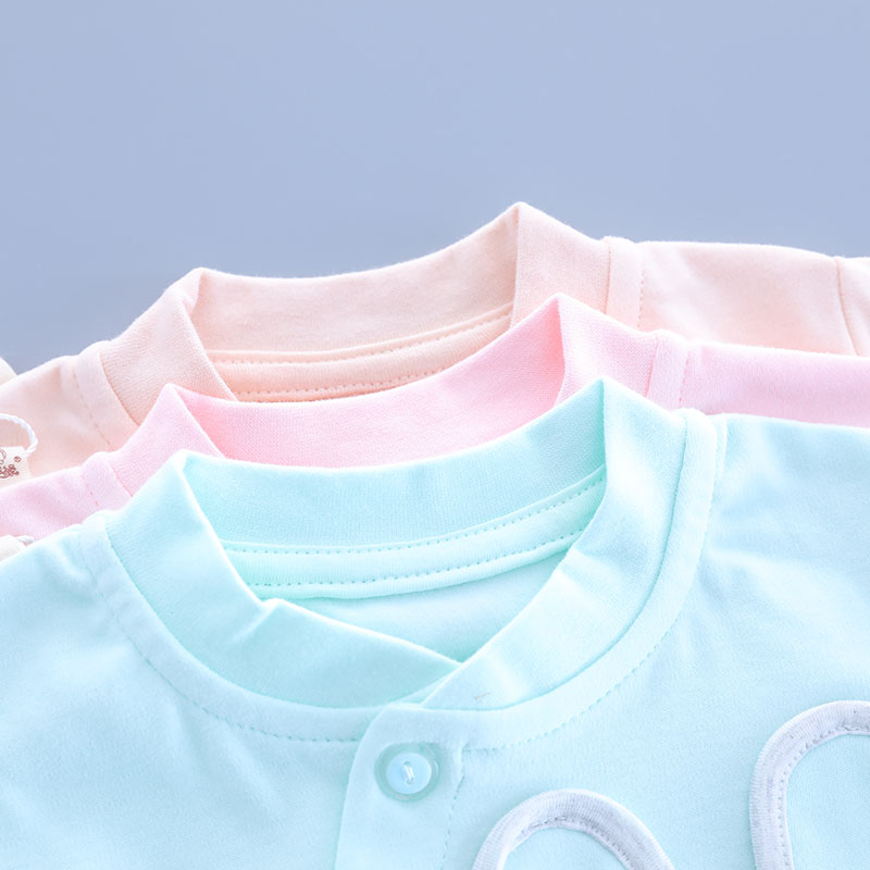 Trẻ sơ sinh túi chân quần áo chân bé điều hòa không khí phù hợp với trẻ sơ sinh cotton dài tay với chân - Áo liền quần áo liền quần ngộ nghĩnh cho bé
