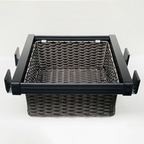 Pull-out wardrobe storage white rattan basket storage cloakroom imitation vine drawer clothing pull basket ornaments basket customization