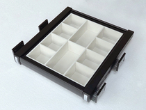 Wardrobe classification jewelry treasure box flocking push and pull storage compartment storage box lattice rack drawer Nine Palace grid customization