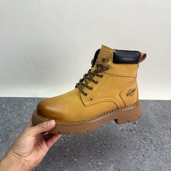 2024 autumn and winter new genuine leather men's shoes thick sole casual