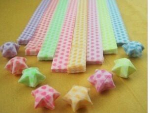 Luminous little love lucky star origami star paper DIY handmade paper for folding stars Valentine's Day