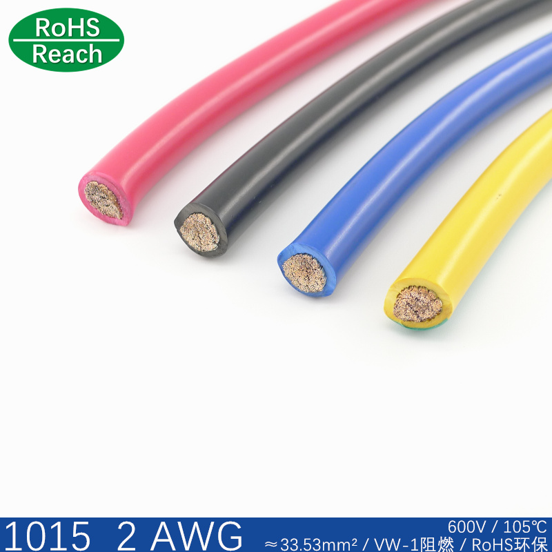 Ul1015 2Awg American Standard Electronic Wire, Environmentally Friendly Flame-Retardant Tinned Automotive Connection Wire, Full Meter, Full Square, Rohs