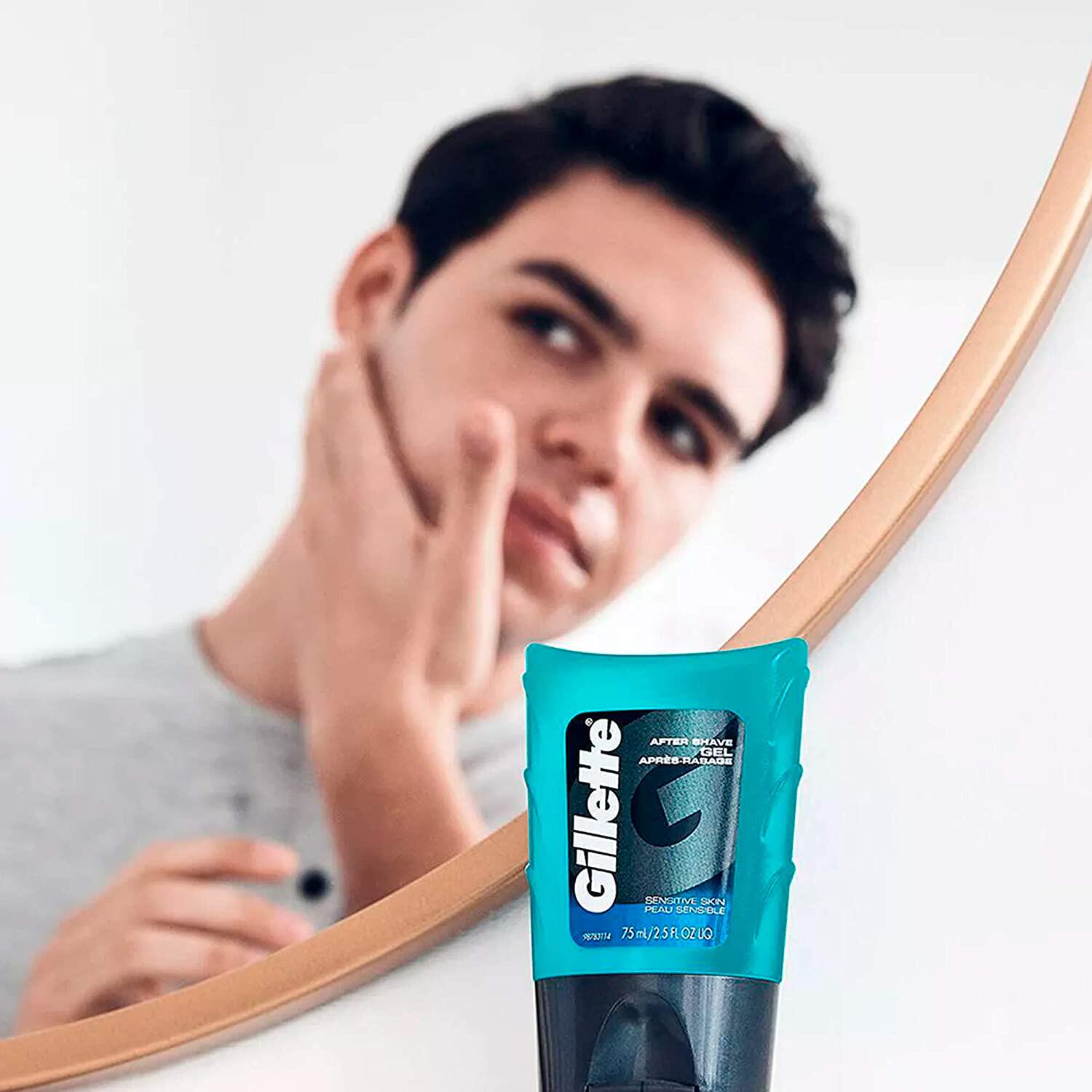 US version of Gillette Gillette aftershave lotion gel 75ml men's shaving skin care