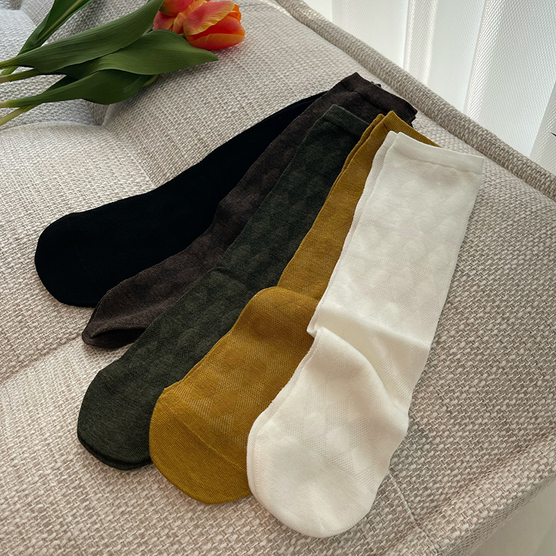 Mimi Ja Merino Wool Thin Argyle Heelless Slouch Socks Far Infrared Heating Breathable Short Socks Mid-Calf Length Mimi Ja Merino Wool Thin Argyle Heelless Slouch Socks Far Infrared Heating Breathable Short Socks Mid-Calf Length