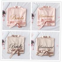 Bride with Team Bride Bathrobe Bride To Be Bridal Shower Bac