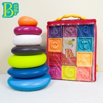 Bile jouets btoys enfants grands blocs de construction en caoutchouc souple bébé peut mâcher bébé éducation précoce puzzle Jenga