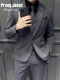 High-End Striped Men's Suit Set Business Casual Formal Wear Wedding Groom Suit Three-Piece Slim Fit Dress Suit for Men