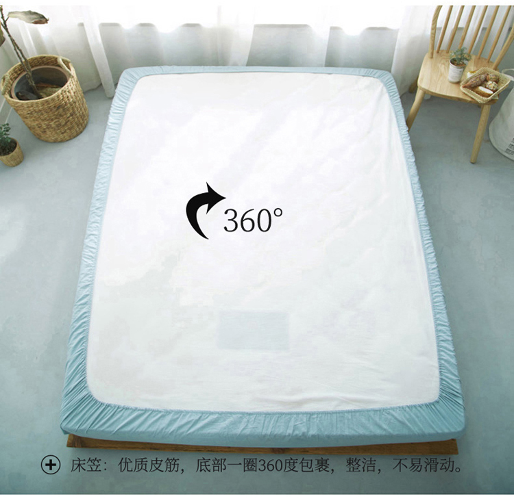 Rửa giường bông vải cotton một mảnh DN giường bông trải giường đơn sinh viên ký túc xá nệm tay áo bảo vệ - Trang bị Covers Ga chun Everon