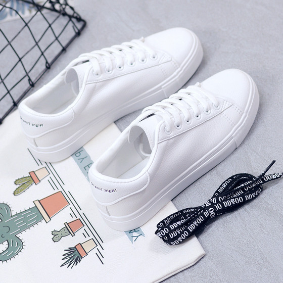 Hong Kong trendy brand genuine leather white shoes for women 2024 spring and summer new style couples versatile casual sneakers for male students flat bottom