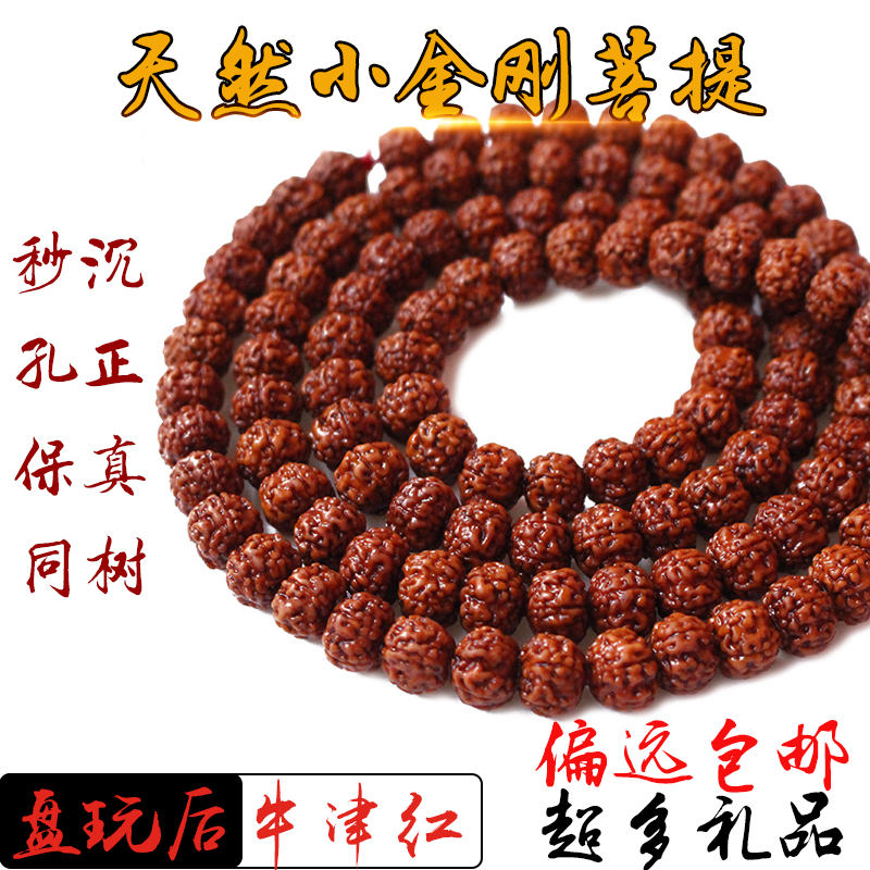 Natural small Jingang Tishi 108 original seed dragon scales popy meat men playing with Buddha - bead necklace