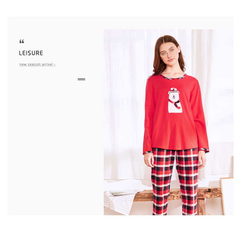 [Mã phá vỡ 钜 惠] Bộ đồ ngủ cotton dài tay tiêu chuẩn Mỹ phù hợp với phụ nữ cotton mùa xuân và mùa thu có thể được mặc bên ngoài dịch vụ gia đình trong năm nay đồ ngủ khủng long