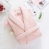 Bộ đồ ngủ cotton mới tiêu chuẩn của Mỹ mùa đông cộng với áo choàng nhung dày áo choàng hoàn hảo khăn nhung đôi áo ngủ phục vụ nhà nam - Night Robe