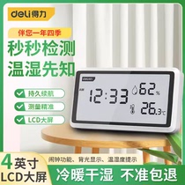 Able new 27-month indoor digital digital display wall-monté baby house dry humitometer temperature meter Blu-ray light