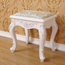 European creative small stool solid wood dining stool square stool cloth dressing stool fashion makeup stool bench home stool manicure