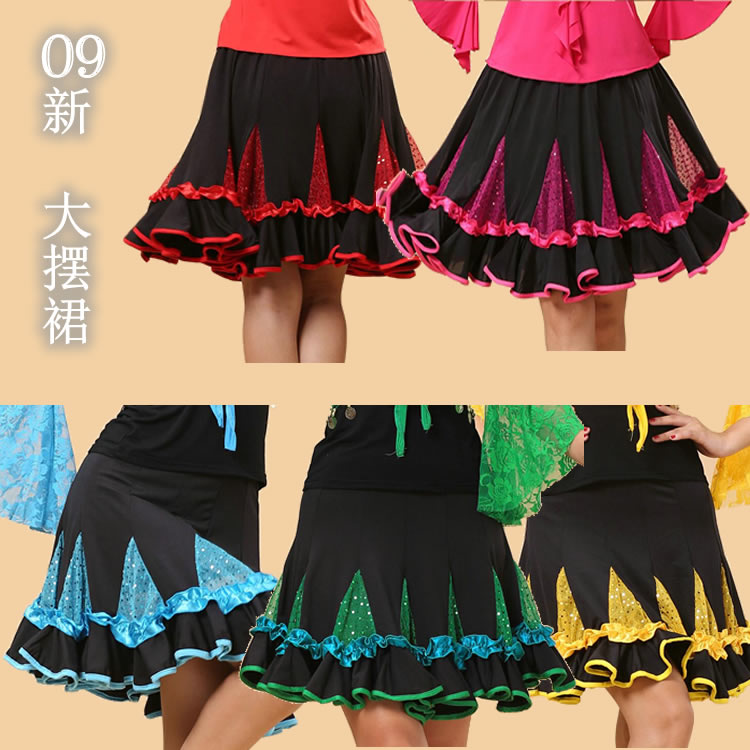 Square Dance Dress New Suit Half Body Summer Dress Hop Square Dance Dresses Latin Adult Sports Short Skirt Hem Skirt