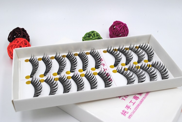 Làm bằng tay tinh khiết Meng nhọn cottontail gốc tự nhiên dày lông mi giả đôi mắt to búp bê Barbie lông mi mi giả dưới