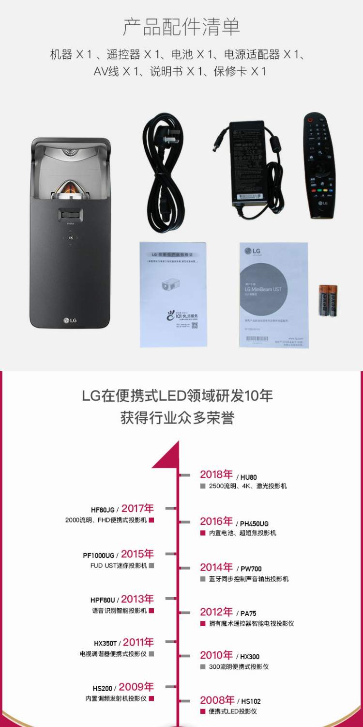 LG PF1000UW siêu ngắn ngắn full HD nhà 1080p máy chiếu nhỏ không dây máy tính di động - Máy chiếu