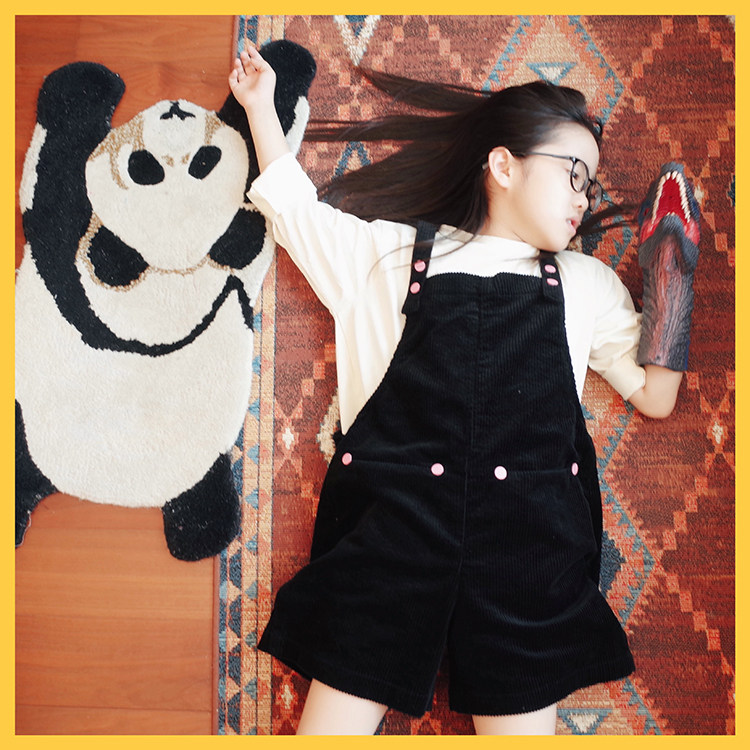 Doll Aimeiqiu new original custom female small and medium-sized children's corduroy thickened tooling straps loose trousers