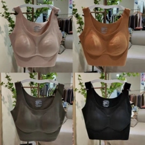 Wool silk maintenance underwear female beauty back bra no trace vest style small bra collection pair gathering milk Xi 8093