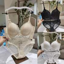 French lace B- cup bra 9074 soft vintage widened flank roll one piece of breathable comfortable underwear