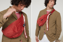 Brain cloth messenger bag mens trendy brand dumpling bag chest bag womens red corduroy cloth bag waist bag Japanese literature and art ins