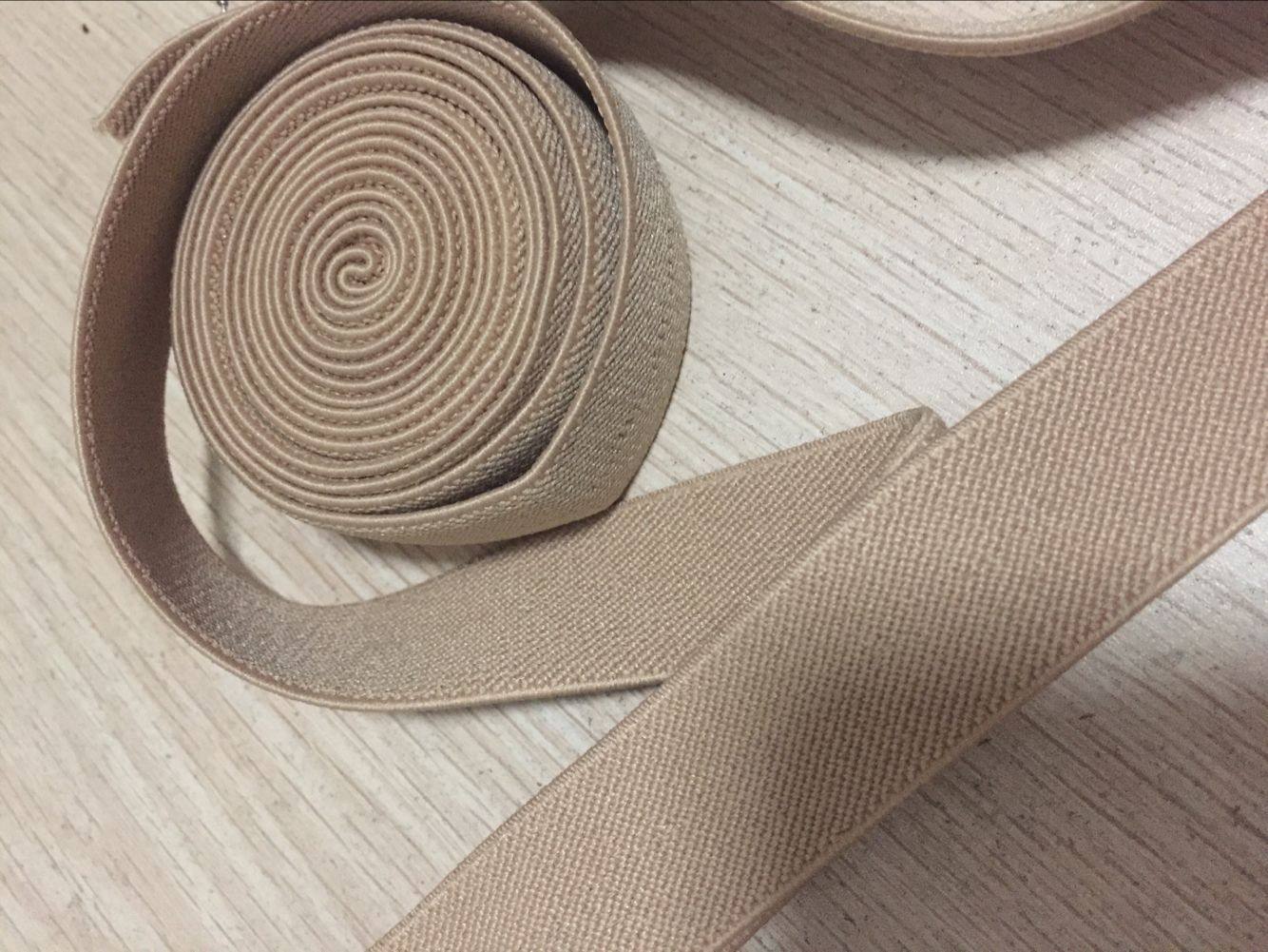 2 3cm wide upscale car cushion flex slanted flat wide elastic rubber band black light brown color 10 m