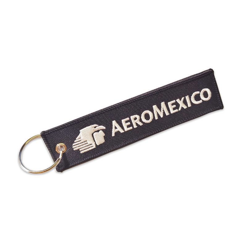 I love flying Aeromexico embroidered flight crew overnight bag bag pull chain pendant keychain