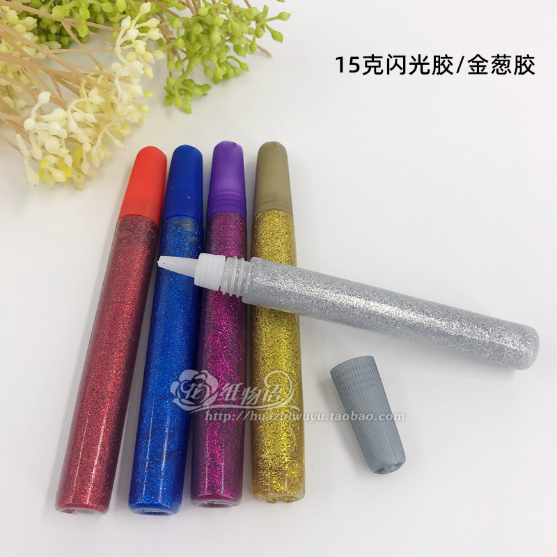Paper DIY to flowers colored Flash rubber Gold rubber Silver onion 0 6 yuan branch
