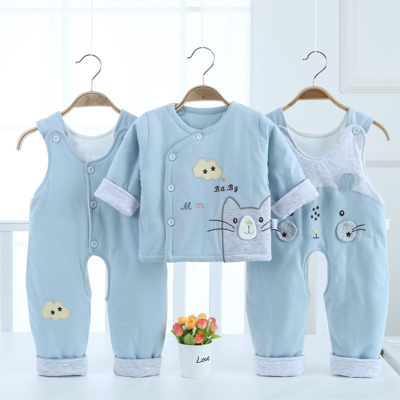 Baby Set, Baby Carrier Three-Piece Set, Thin Cotton, Children's Outerwear, Baby Clothes, Autumn and Winter New Style, 0-1 Year Old Cotton Clothes Baby Set, Baby Carrier Three-Piece Set, Thin Cotton, Children's Outerwear, Baby Clothes, Autumn and Winter New Style, 0-1 Year Old Cotton Clothes