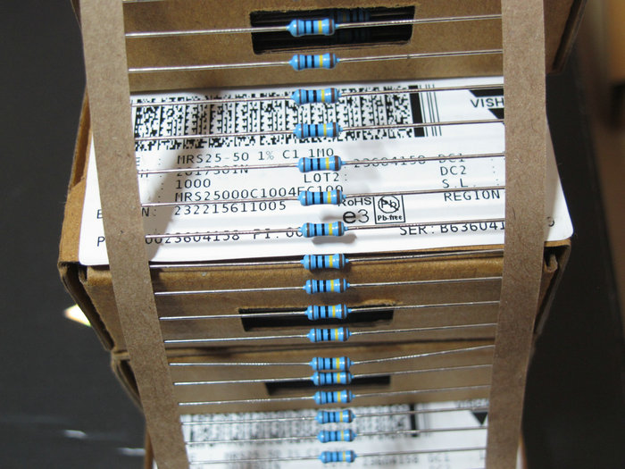 10 only price VISHAY-BC MRS25 1M resistor 1% copper feet film MRS25000C1004F