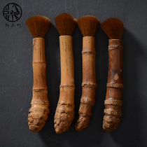 Original bamboo handmade solid wood bamboo root raising piano sweeping pen raising piano brush raising guqin accessories piano Road zero with brush cleaning and dust removal